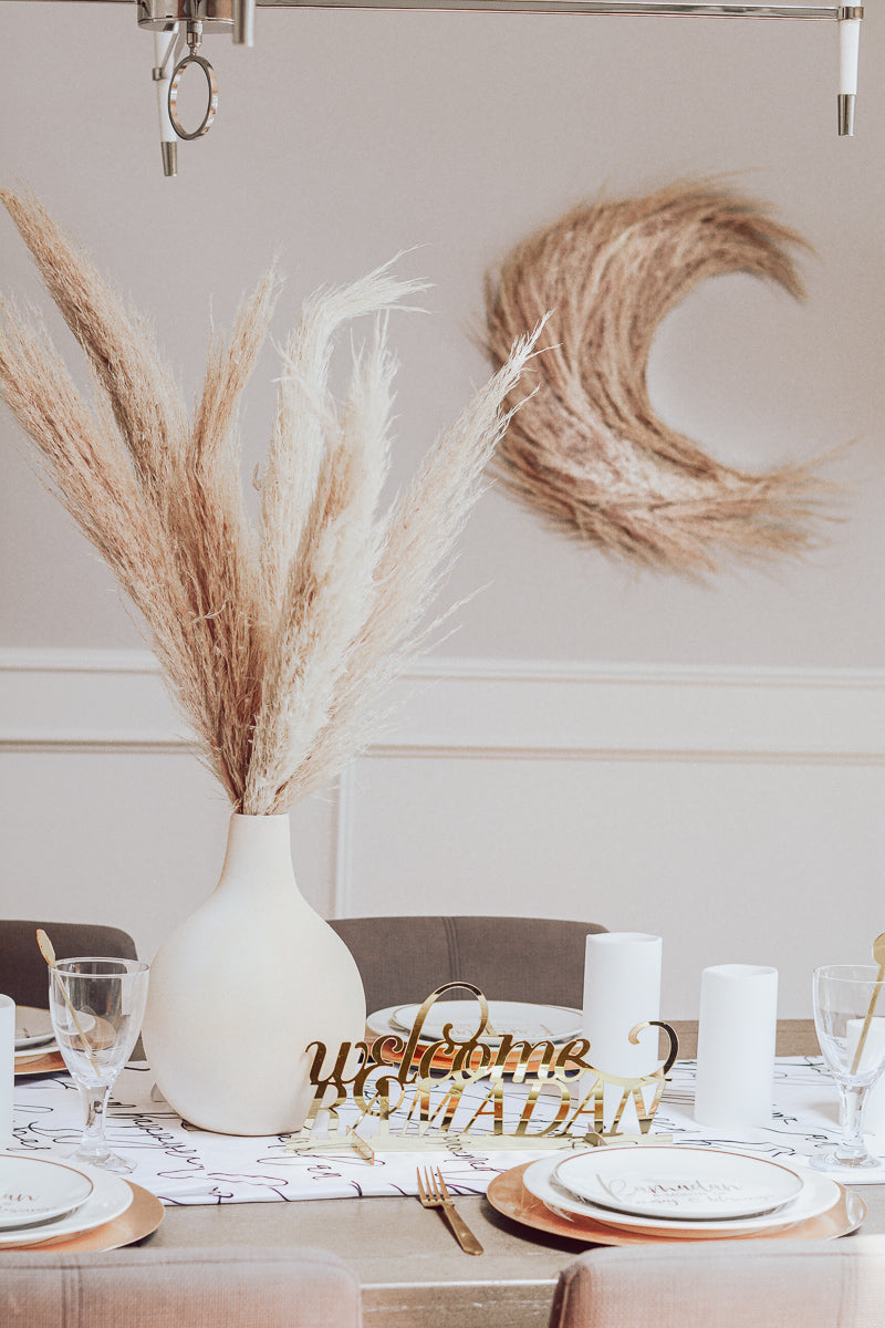 Pampas Grass Crescent Moon DIY