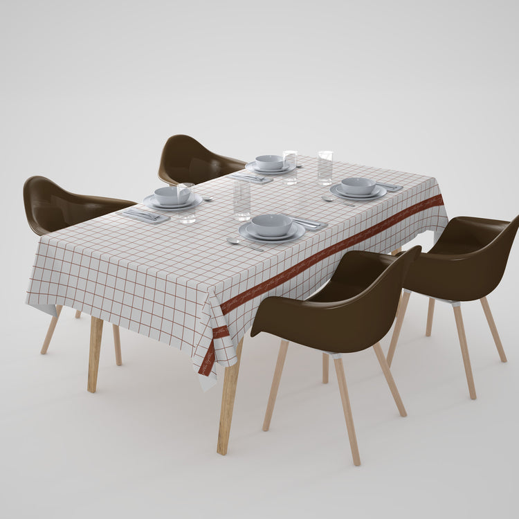 Gather together tablecloth modern check grid design . Thanksgiving tablecloth