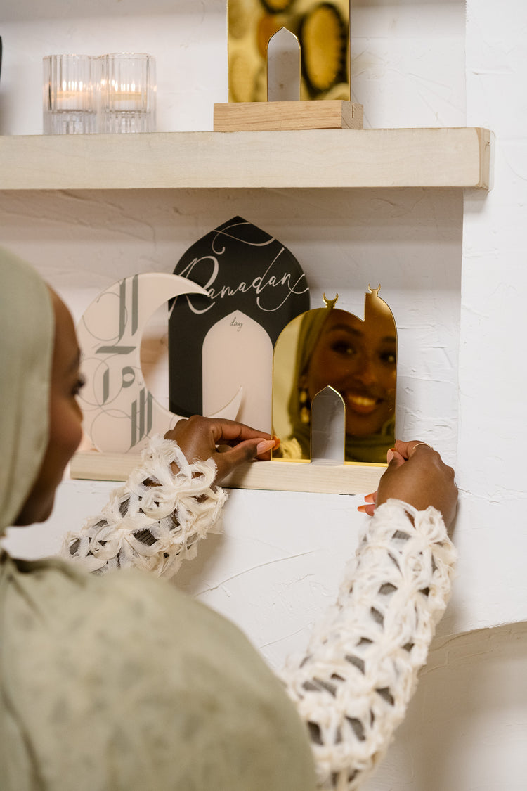 AyshaHarunXmodernEID Luna Gold Mosque Acrylic