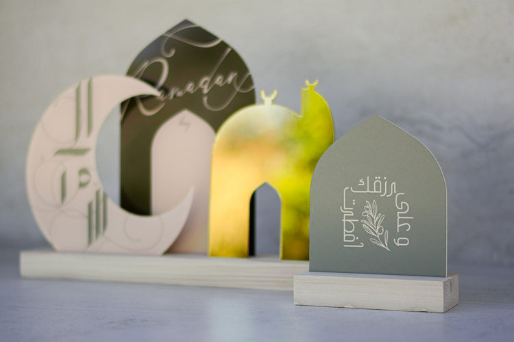 AyshaHarunXmodernEID Luna Gold Mosque Acrylic