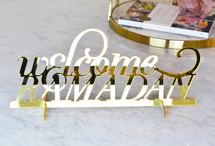 Welcome Ramadan tabletop sign