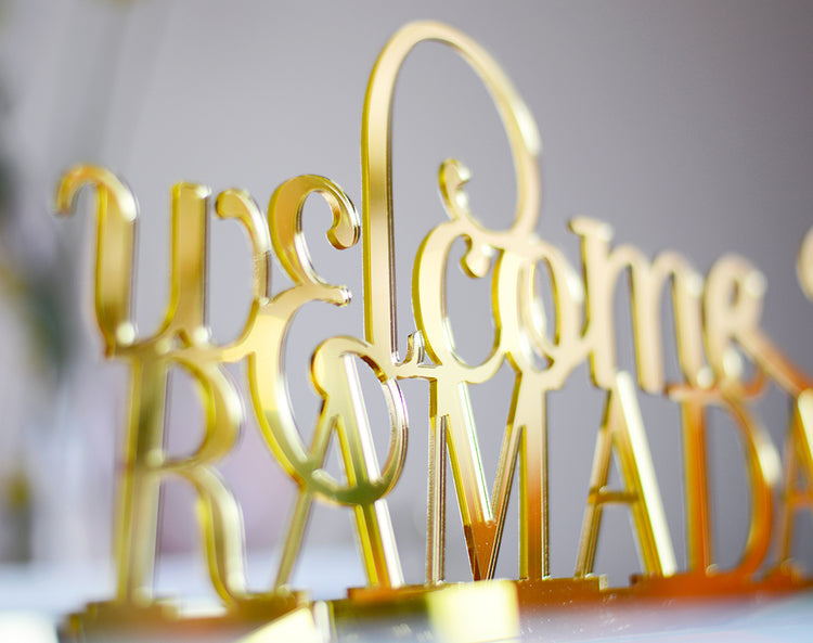 Welcome Ramadan tabletop sign