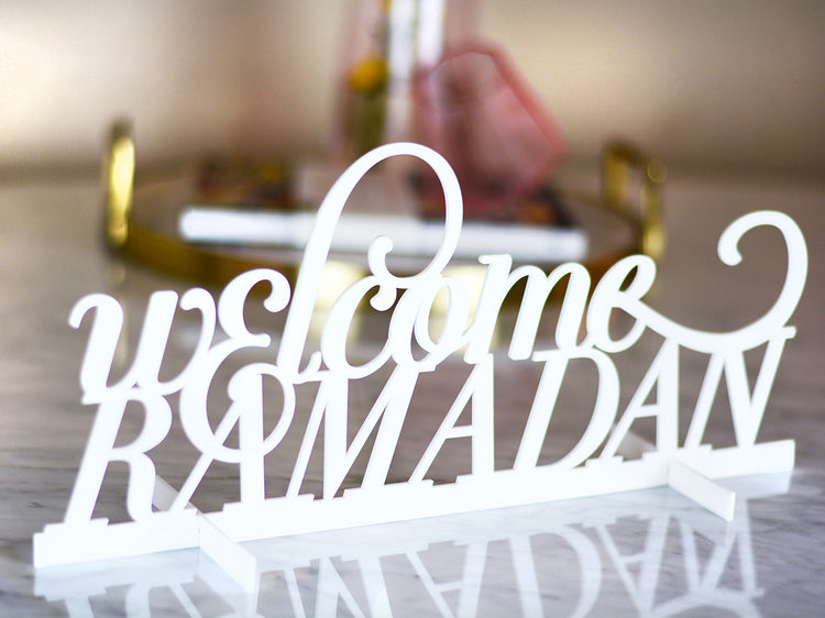 Welcome Ramadan tabletop sign
