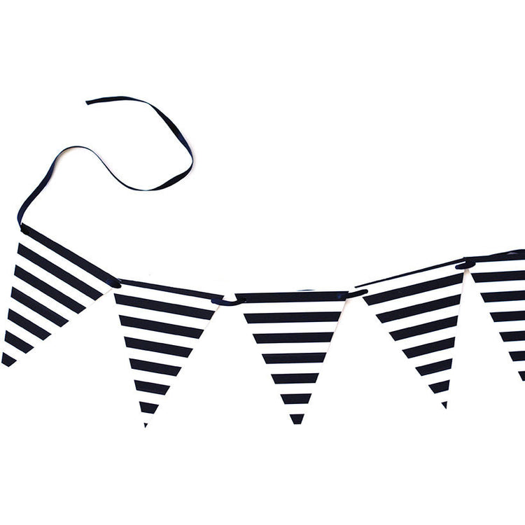 Black & White stripe banner