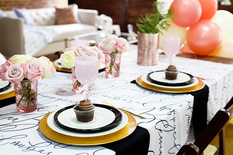 Calligraphy tablecloth