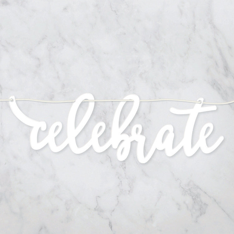 Acrylic calligraphy banner- Celebrate