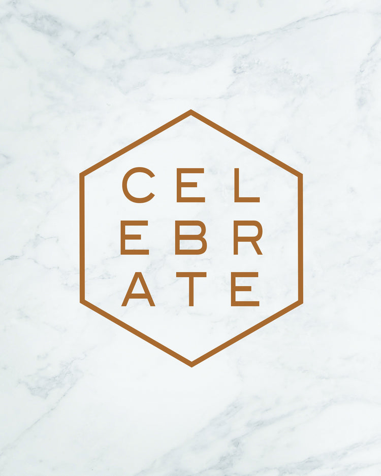 celebrate marble art print