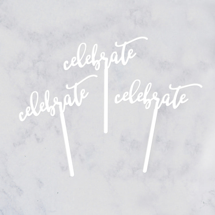 Acrylic picks- Celebrate