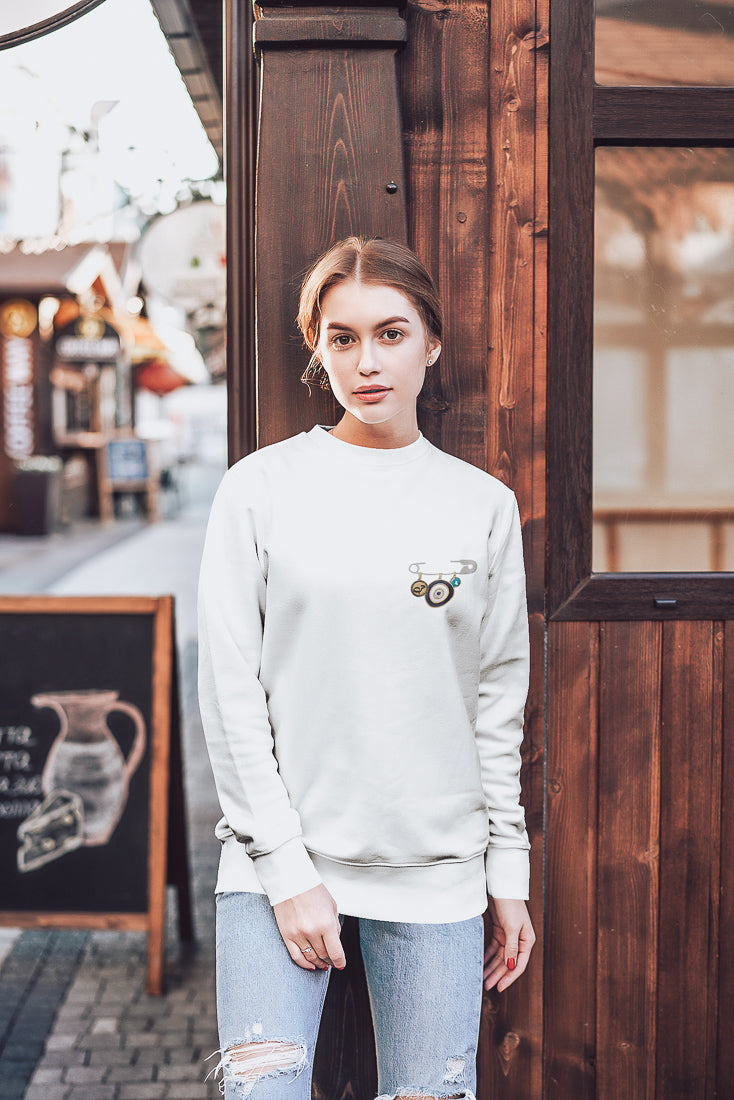 Karma Arab Safety Pin embroidered sweatshirt