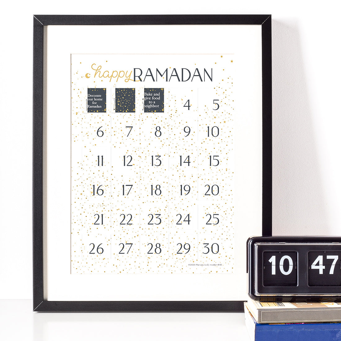 Constellation Ramadan Advent Calendar printable