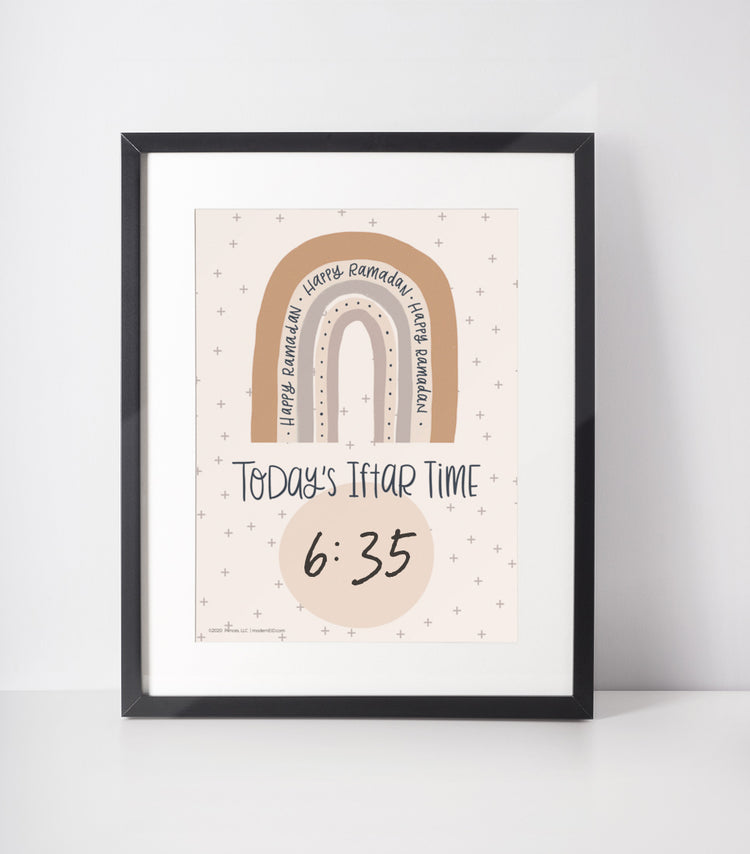 Luna rainbow Iftar Time printable