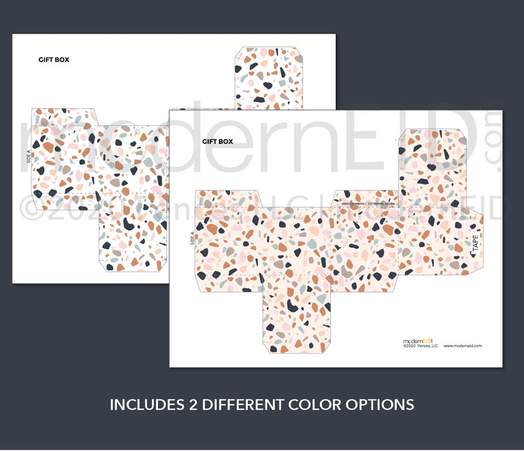 Terrazzo Gift Boxes printable