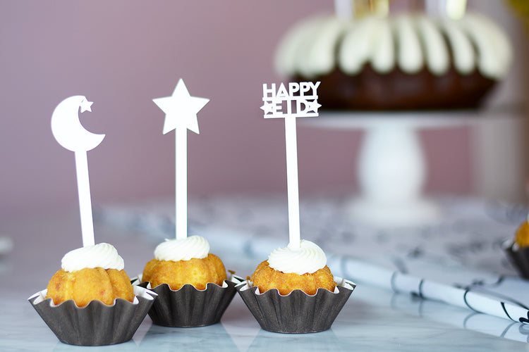 happy eid drink stirrer cupcake picks