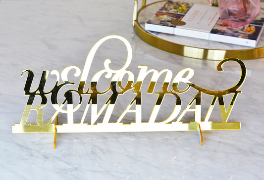 Welcome Ramadan tabletop sign