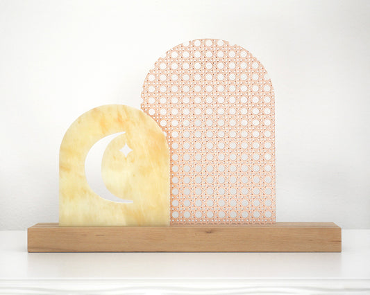 Crescent moon honey onyx boho home Ramadan Eid modern home decor party supply for all celebrations. modern EID for contemporary Ramadan Eid decorations for the modern Muslim. Ramadan Eid gift wrap tags, Ramadan centerpieces, Eid banners, Ramadan advent calendars, Ramadan Eid pillows tablecloths