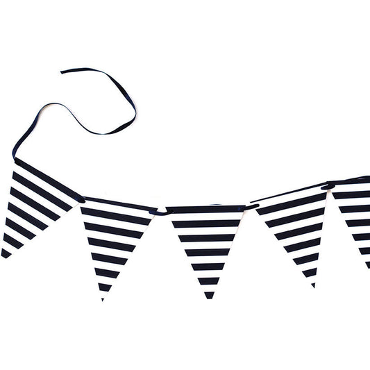 Black & White stripe banner