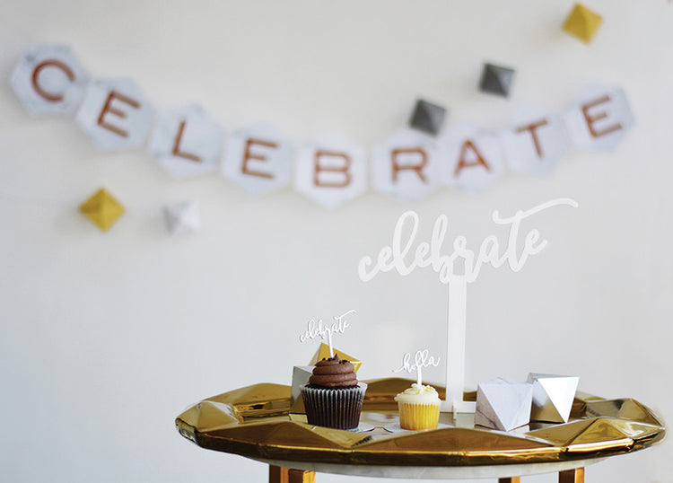 Acrylic calligraphy banner- Happy Birthday