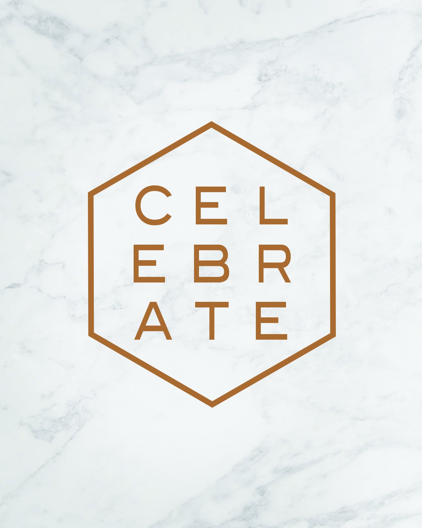 celebrate marble art print 