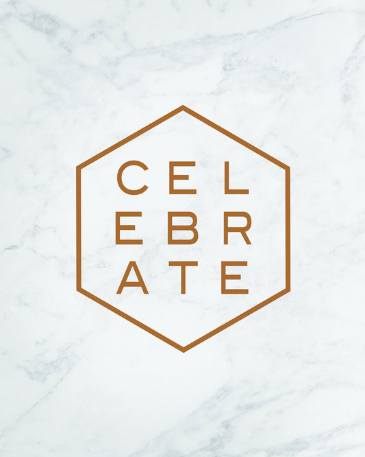 celebrate marble art print 