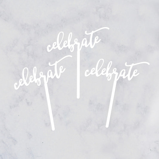 Acrylic picks- Celebrate