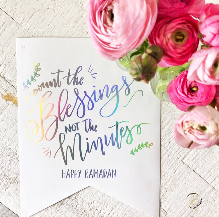 Count the Blessings Ramadan- Wall Art Hanging