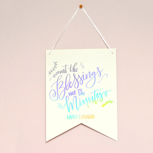 Count the Blessings Ramadan- Wall Art Hanging