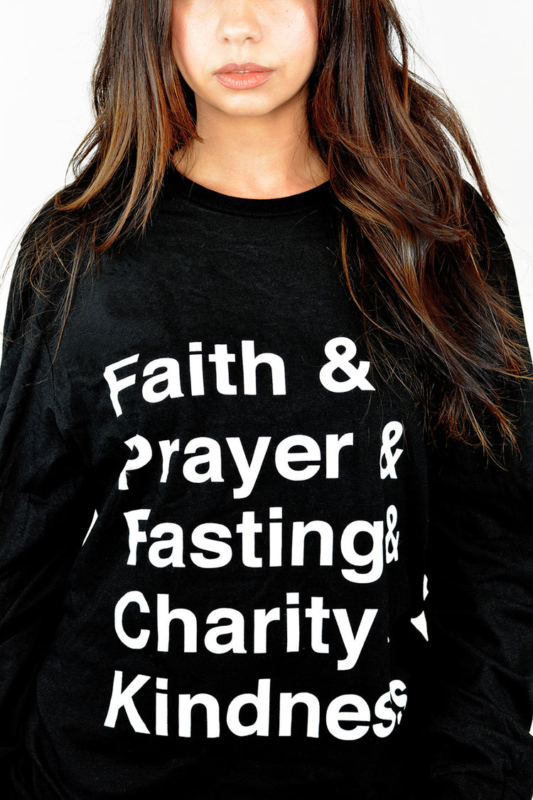 Faith Typography long sleeve shirt