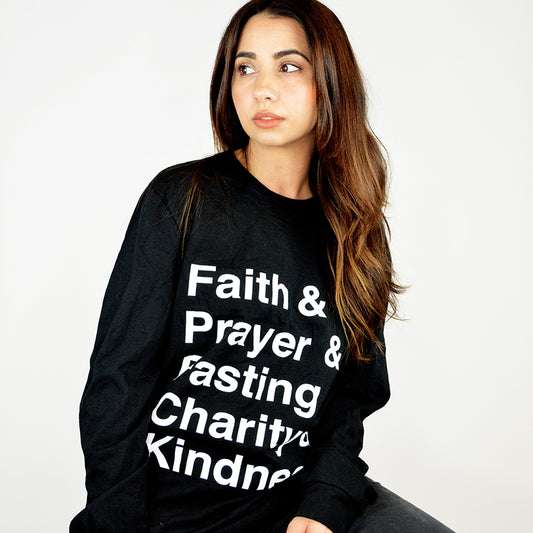 Faith Typography long sleeve shirt