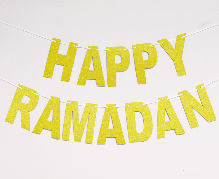 Happy Ramadan Eid glitter letter banner by modernEID