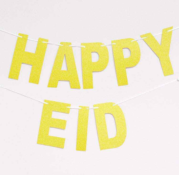 Happy Ramadan Eid glitter letter banner by modernEID