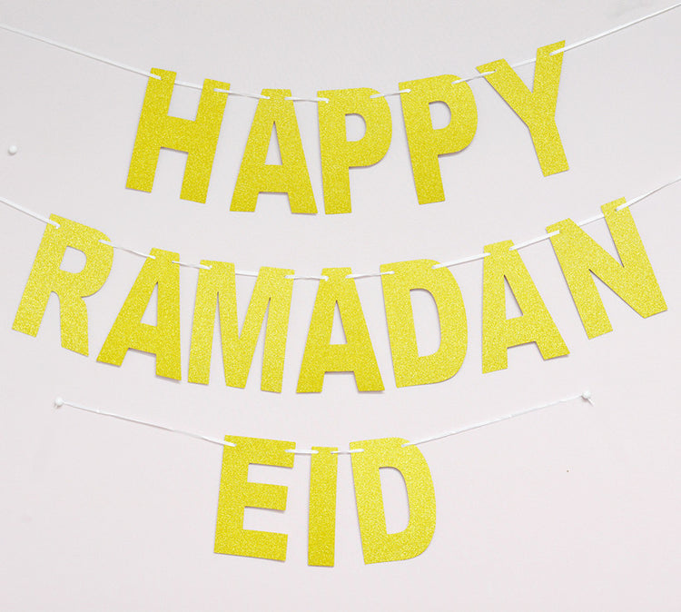 Happy Ramadan Eid glitter letter banner by modernEID