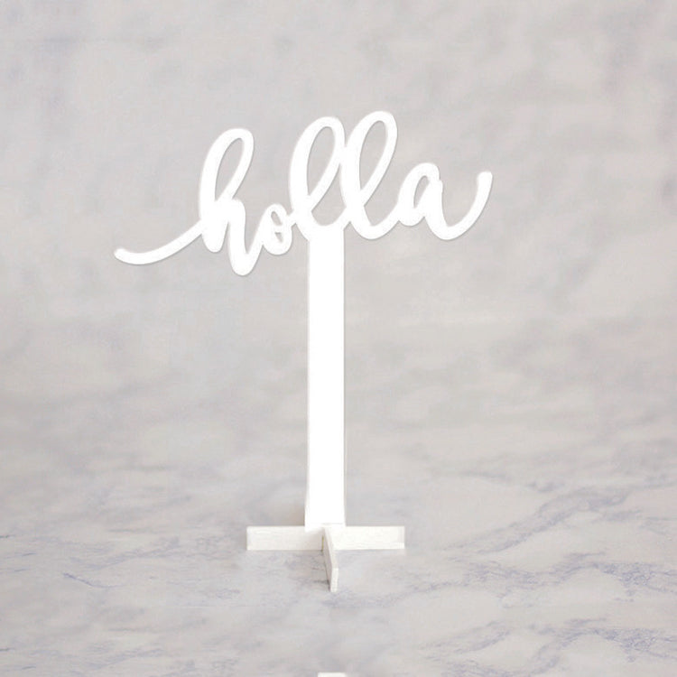 Acrylic Centerpiece- Holla