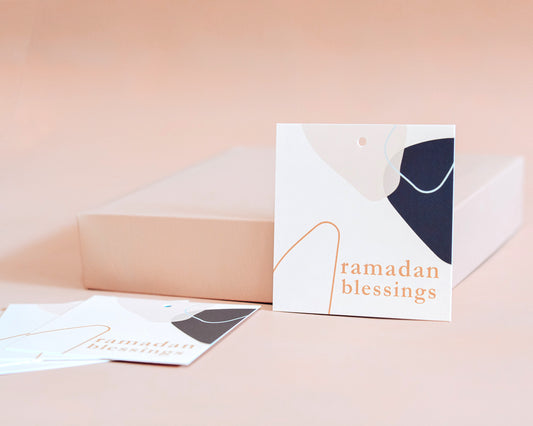 Terrazzo Ramadan Blessings gift tags