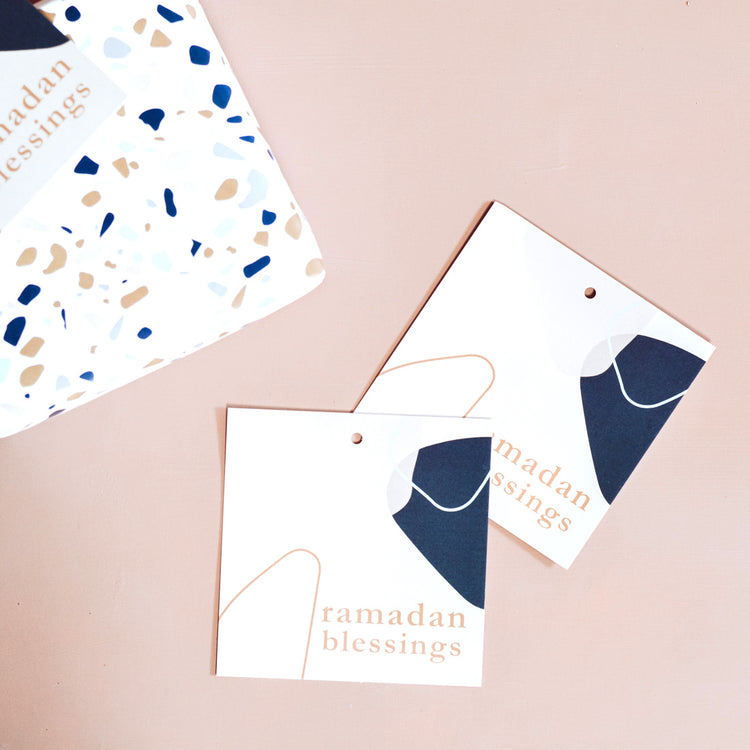 Terrazzo Ramadan Blessings gift tags