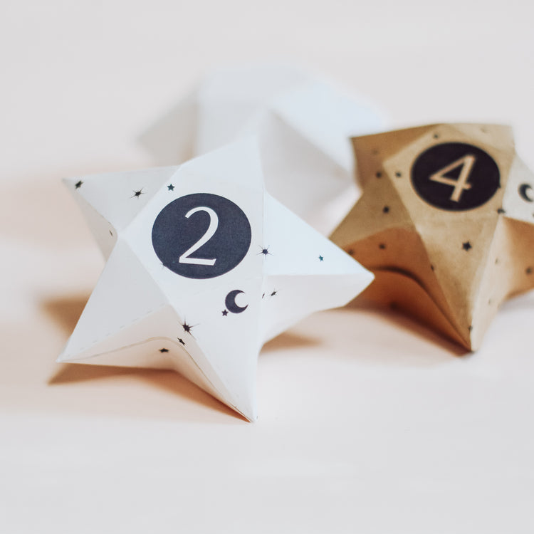Constellation Advent Star Boxes printable