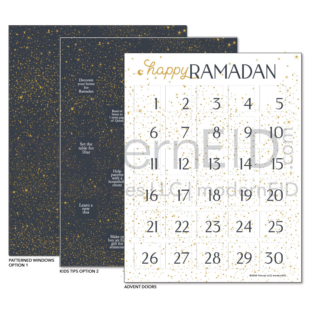 Constellation Ramadan Advent Calendar printable