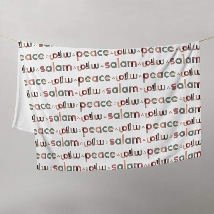 Peace and Salam Throw Blanket