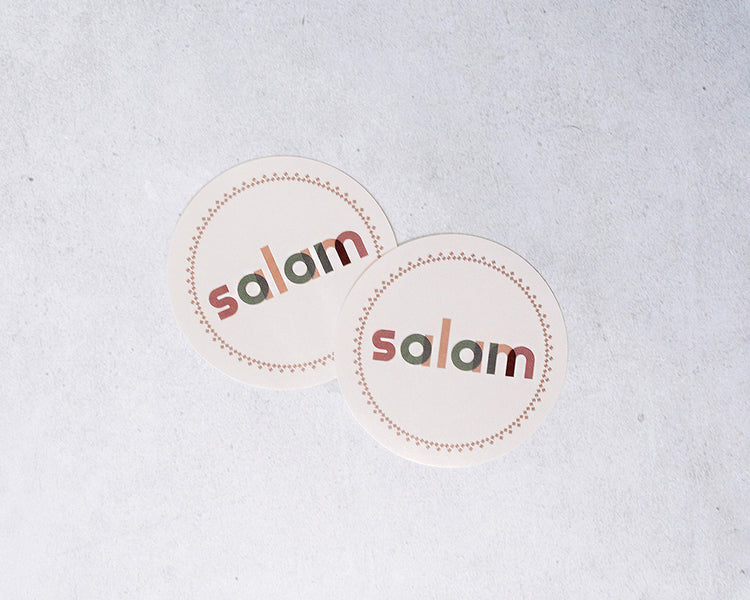 Peace & Salam Round Sticker