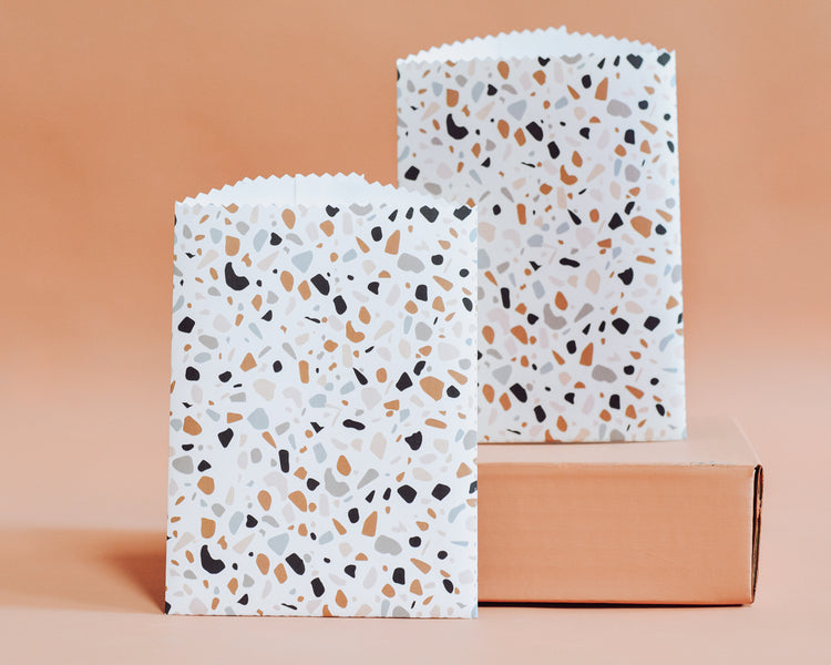 Terrazzo party Gift Bags printable