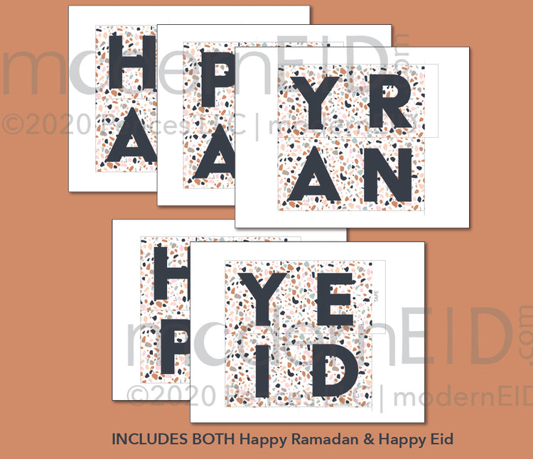 Terrazzo Ramadan Accordion banner printable