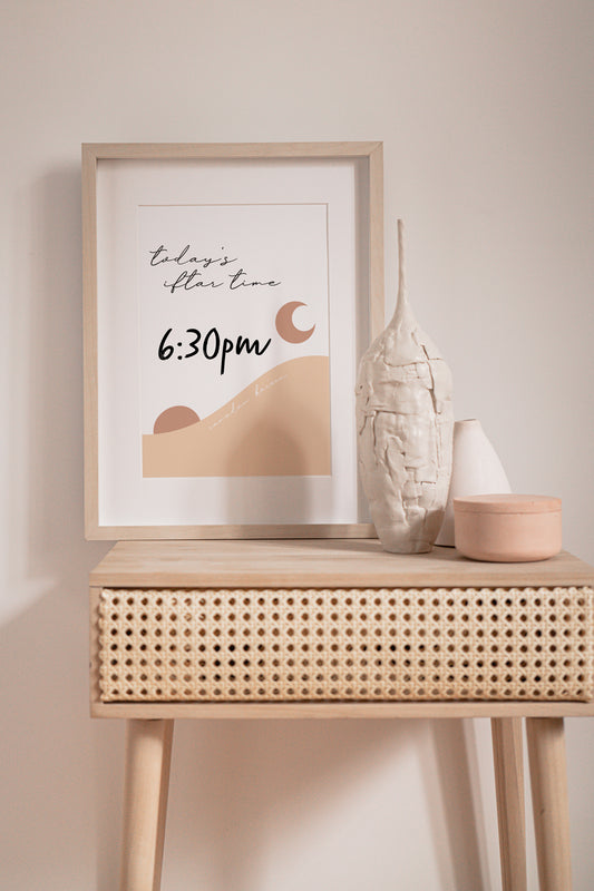 Sunrise to Sunset Iftar time printable